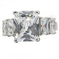 MATK007 - High polished (no plating) Stainless Steel Ring with AAA Grade CZ  in Clear