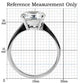 MATK013 - High polished (no plating) Stainless Steel Ring with AAA Grade CZ  in Clear