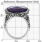 MATK015 - High polished (no plating) Stainless Steel Ring with AAA Grade CZ  in Amethyst