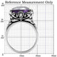 MATK016 - High polished (no plating) Stainless Steel Ring with AAA Grade CZ  in Amethyst