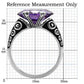 MATK017 - High polished (no plating) Stainless Steel Ring with AAA Grade CZ  in Amethyst