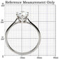 MATK025 - High polished (no plating) Stainless Steel Ring with AAA Grade CZ  in Clear