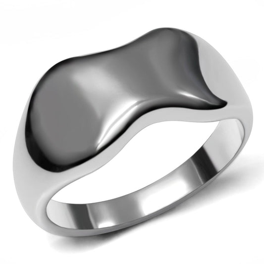 MATK033 - High polished (no plating) Stainless Steel Ring with No Stone