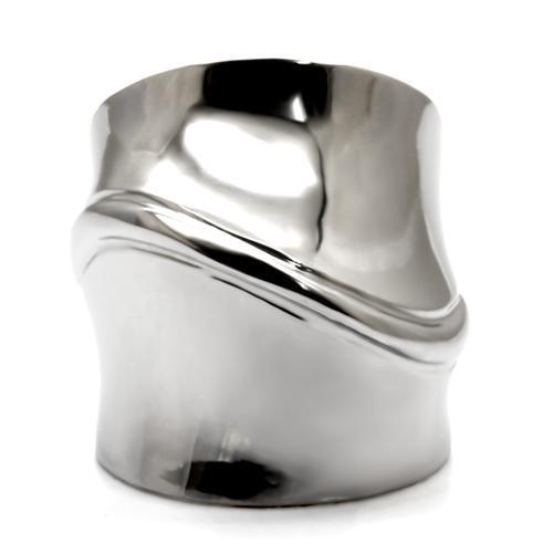 MATK036 - High polished (no plating) Stainless Steel Ring with No Stone