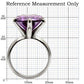 MATK045 - High polished (no plating) Stainless Steel Ring with AAA Grade CZ  in Amethyst