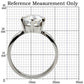 MATK046 - High polished (no plating) Stainless Steel Ring with AAA Grade CZ  in Clear