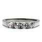 MATK047 - High polished (no plating) Stainless Steel Ring with AAA Grade CZ  in Clear