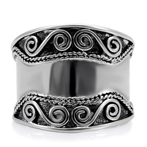 MATK052 - High polished (no plating) Stainless Steel Ring with No Stone