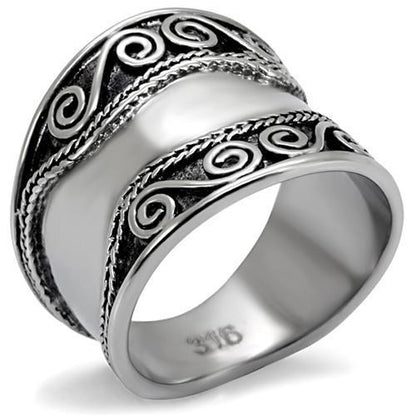 MATK052 - High polished (no plating) Stainless Steel Ring with No Stone