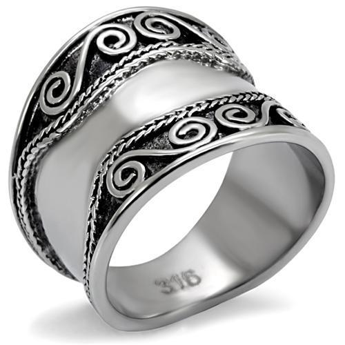 MATK052 - High polished (no plating) Stainless Steel Ring with No Stone