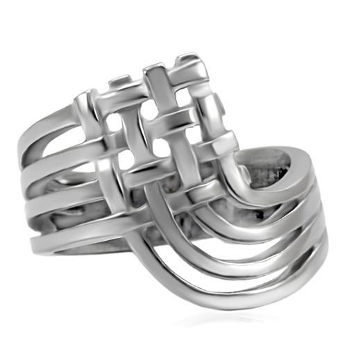 MATK054 - High polished (no plating) Stainless Steel Ring with No Stone