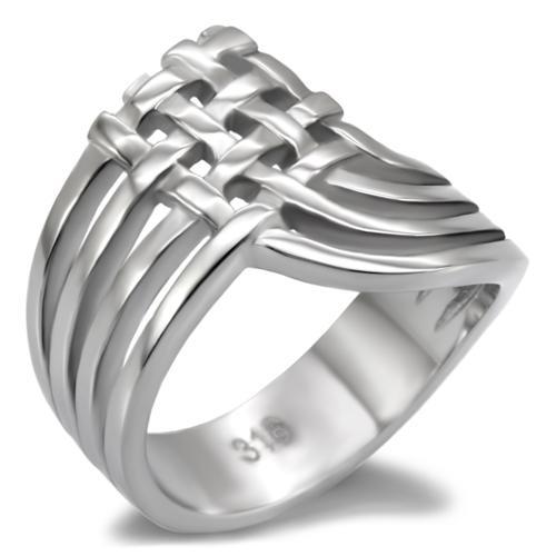 MATK054 - High polished (no plating) Stainless Steel Ring with No Stone