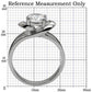 MATK066 - High polished (no plating) Stainless Steel Ring with AAA Grade CZ  in Clear