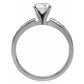 MATK068 - High polished (no plating) Stainless Steel Ring with AAA Grade CZ  in Clear
