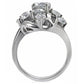 MATK074 - High polished (no plating) Stainless Steel Ring with AAA Grade CZ  in Clear