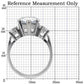 MATK076 - High polished (no plating) Stainless Steel Ring with AAA Grade CZ  in Clear
