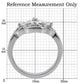 MATK078 - High polished (no plating) Stainless Steel Ring with AAA Grade CZ  in Clear