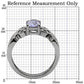 MATK079 - High polished (no plating) Stainless Steel Ring with AAA Grade CZ  in Light Amethyst