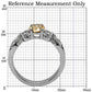 MATK080 - High polished (no plating) Stainless Steel Ring with AAA Grade CZ  in Champagne