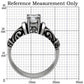 MATK082 - High polished (no plating) Stainless Steel Ring with AAA Grade CZ  in Clear