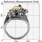 MATK083 - High polished (no plating) Stainless Steel Ring with AAA Grade CZ  in Champagne