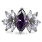 MATK085 - High polished (no plating) Stainless Steel Ring with AAA Grade CZ  in Amethyst