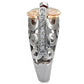 MATK092 - High polished (no plating) Stainless Steel Ring with AAA Grade CZ  in Champagne