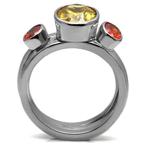 MAKaela Cocktail Ring - Stainless Steel, AAA CZ , Multi Color - TK095