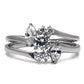 MATK096 - High polished (no plating) Stainless Steel Ring with AAA Grade CZ  in Clear