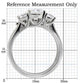 MATK098 - High polished (no plating) Stainless Steel Ring with AAA Grade CZ  in Clear