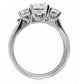 MATK098 - High polished (no plating) Stainless Steel Ring with AAA Grade CZ  in Clear