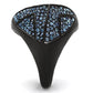 MATK1005 - IP Black(Ion Plating) Stainless Steel Ring with Top Grade Crystal  in Montana
