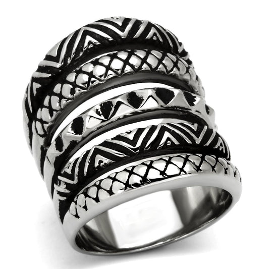 MATK1008 - High polished (no plating) Stainless Steel Ring with No Stone