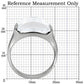 MATK100 - High polished (no plating) Stainless Steel Ring with AAA Grade CZ  in Clear