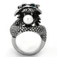 MATK1014 - High polished (no plating) Stainless Steel Ring with Synthetic Pearl in White