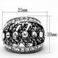 MATK1015 - High polished (no plating) Stainless Steel Ring with Top Grade Crystal  in Clear