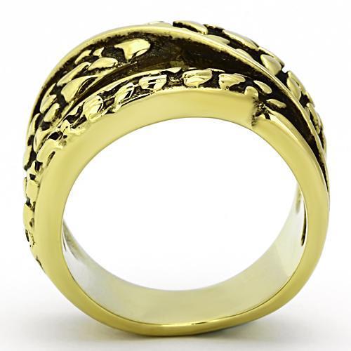 MATK1025 - IP Gold(Ion Plating) Stainless Steel Ring with No Stone