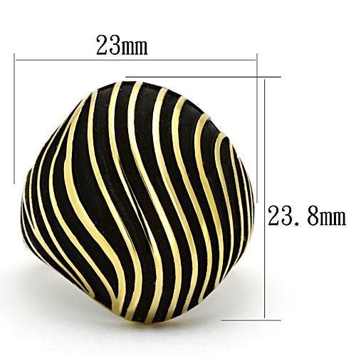 MATK1037 - IP Gold(Ion Plating) Stainless Steel Ring with No Stone