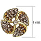 MATK1040 - IP Gold(Ion Plating) Stainless Steel Earrings with Top Grade Crystal  in Multi Color