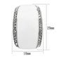 MATK1046 - High polished (no plating) Stainless Steel Earrings with Top Grade Crystal  in Clear