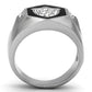 MATK1069 - High polished (no plating) Stainless Steel Ring with Top Grade Crystal  in Clear