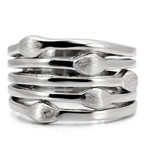 MATK106 - High polished (no plating) Stainless Steel Ring with No Stone