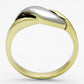 MATK1089 - Two-Tone IP Gold (Ion Plating) Stainless Steel Ring with No Stone
