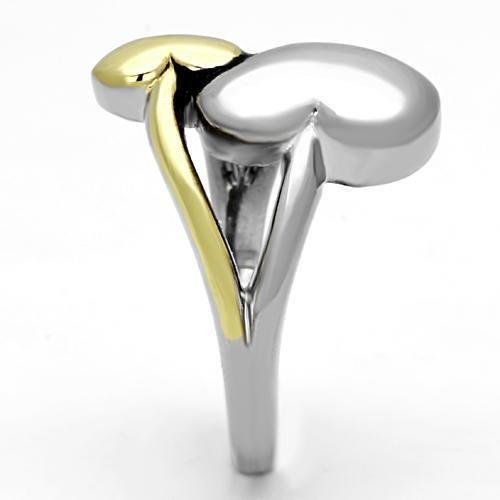 MATK1091 - Two-Tone IP Gold (Ion Plating) Stainless Steel Ring with No Stone