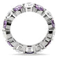 MATK109 - High polished (no plating) Stainless Steel Ring with AAA Grade CZ  in Amethyst