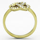 MATK1111 - IP Gold(Ion Plating) Stainless Steel Ring with Top Grade Crystal  in Clear