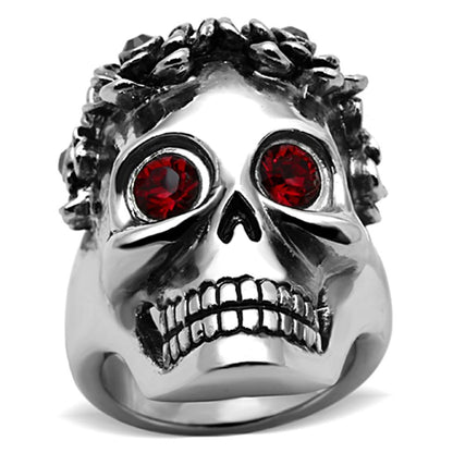 MATK1117 - High polished (no plating) Stainless Steel Ring with Top Grade Crystal  in Siam
