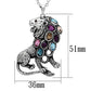 MATK1125 - High polished (no plating) Stainless Steel Chain Pendant with Top Grade Crystal  in Multi Color