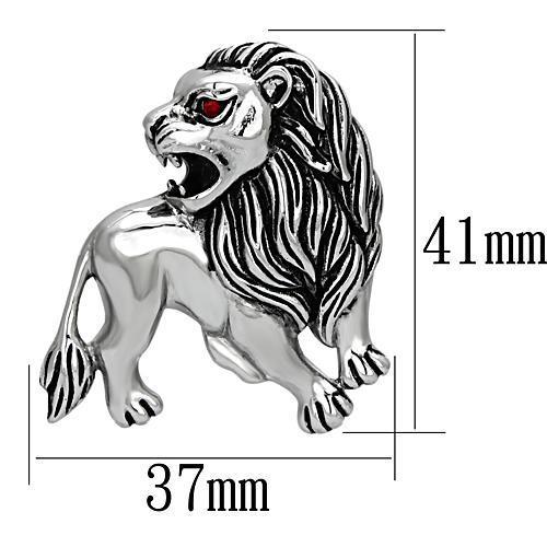 MATK1126 - High polished (no plating) Stainless Steel Chain Pendant with Top Grade Crystal  in Siam