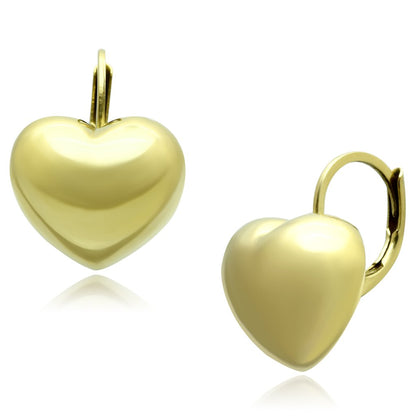 MATK1128 - IP Gold(Ion Plating) Stainless Steel Earrings with No Stone